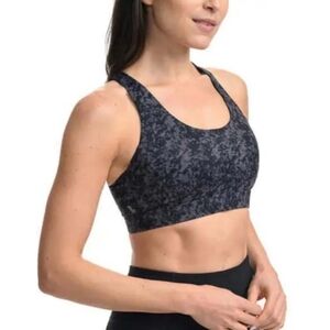 Lole wireless sport bra tie dye black grey Large c106